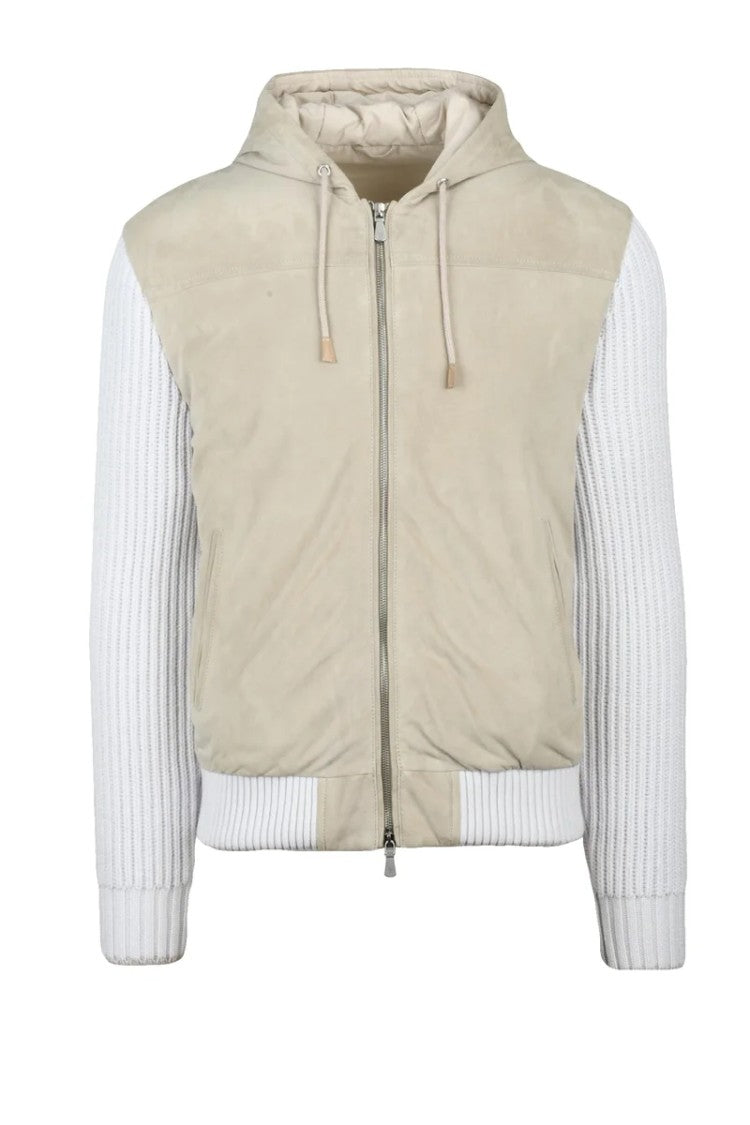 Eleventy Suede Down Jacket - Beige
