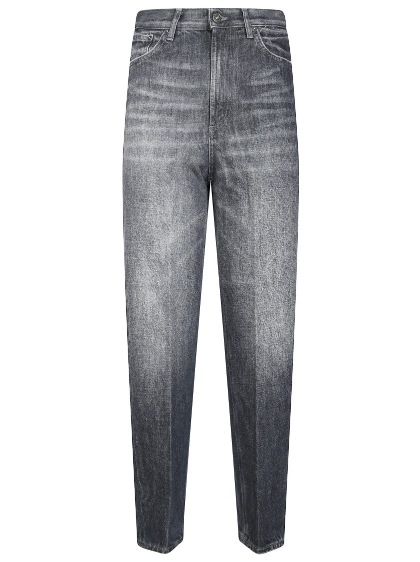 Dondup High-Waisted Straight-Leg Jeans With Tapered Fit