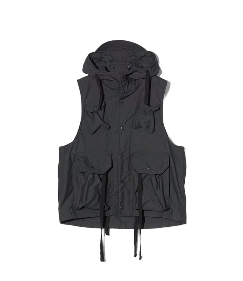 Engineered Garments Hooded Utility Vest With Front Flap Pockets