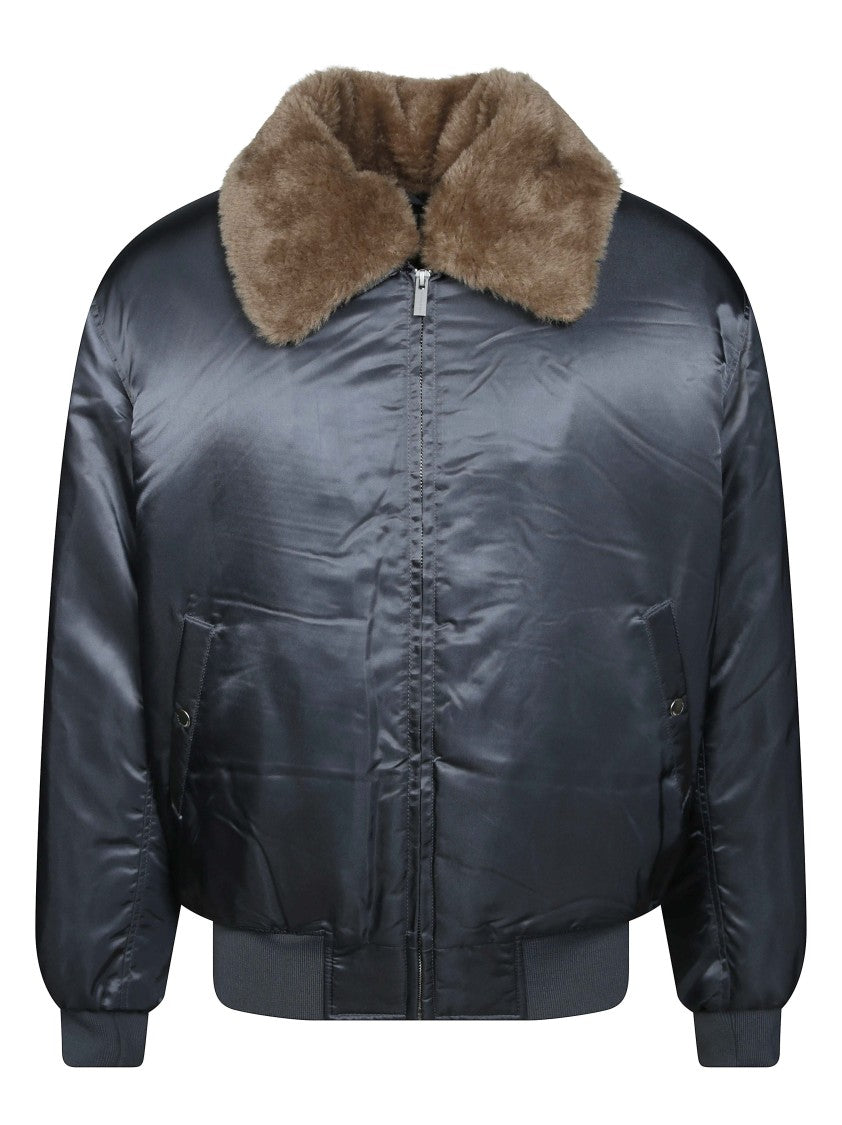 Drôle De Monsieur Fur-Collar Padded Bomber Jacket