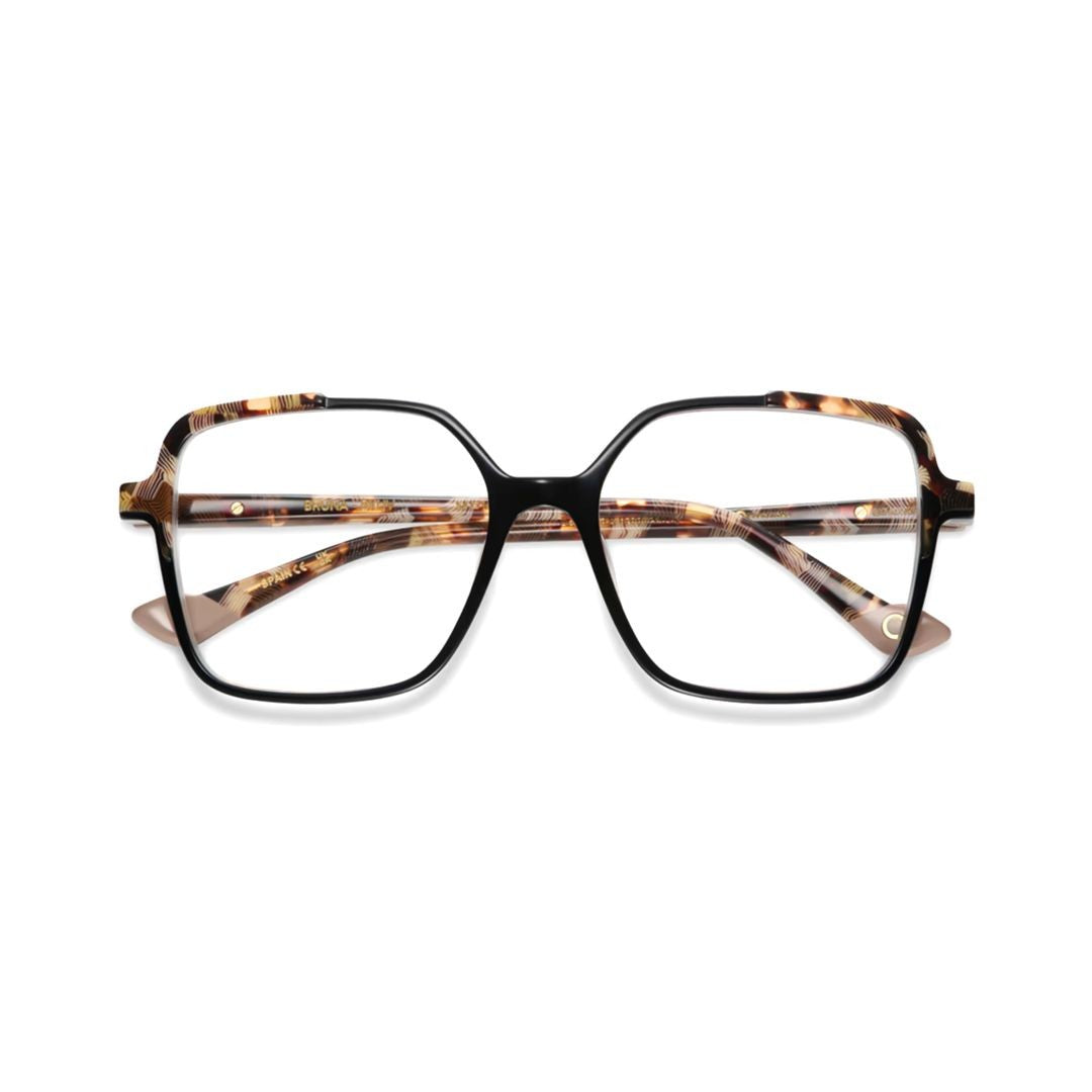 Etnia Barcelona Bruna Geometric Square Frame Eyeglasses With Tortoiseshell-Patterned Temples