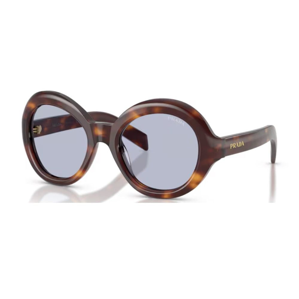 Prada Havana Pr D08su Round Acetate Sunglasses