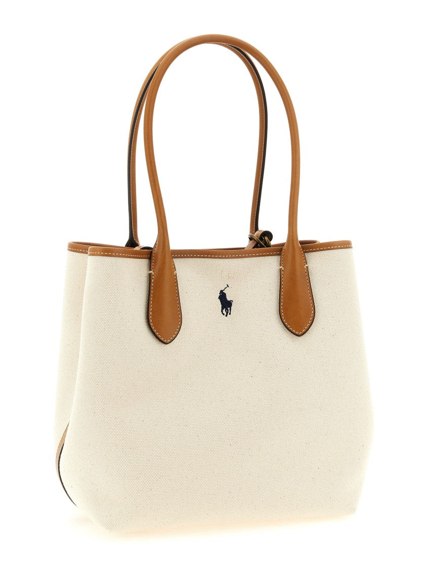 Polo Ralph Lauren Medium Canvas And Leather Shopping Bag