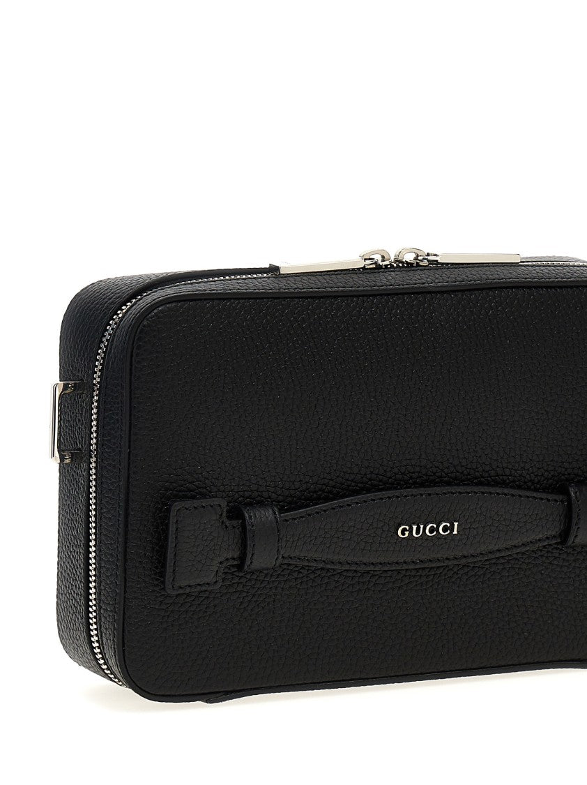 Gucci Logo Leather Shoulder Strap