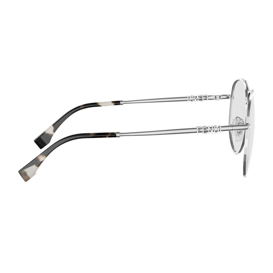 Fendi Silver Fendigraphy Metal Pilot Sunglasses