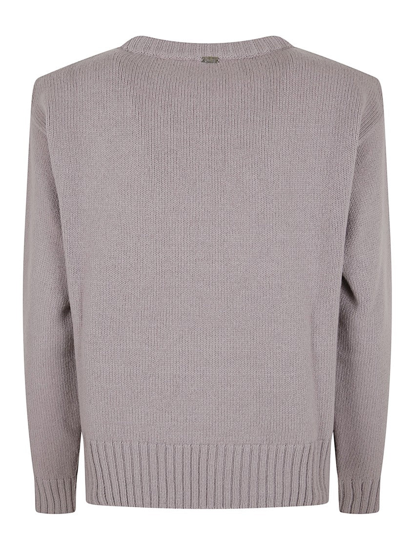 Herno Finely Knitted Wool Blend Sweater With Decorative Detailing