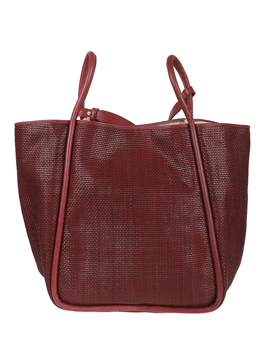 Dragon Handwoven Textured Calfskin Handbag