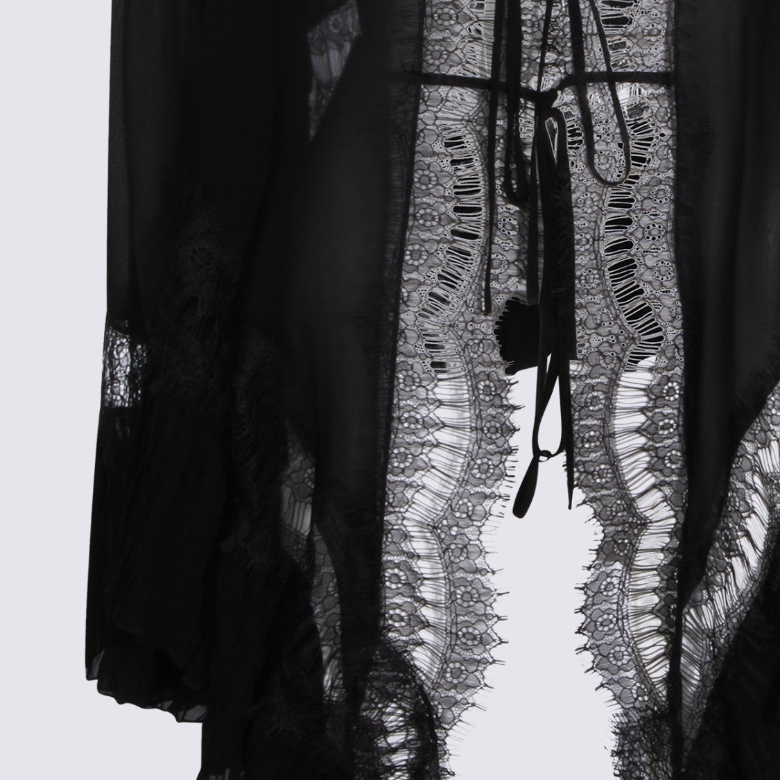 Blumarine Black Viscose Lace Shirt