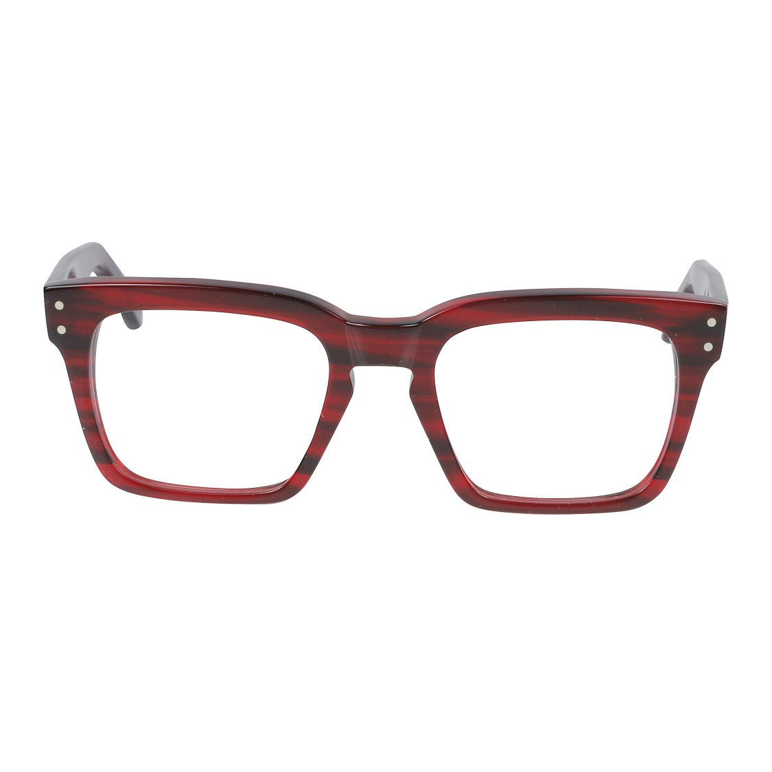 Kador Truman Translucent Deep Red Tortoiseshell Square Frame Eyeglasses