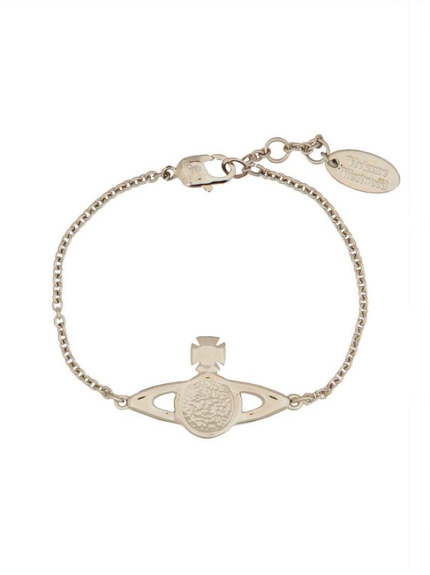 Vivienne Westwood Ornate Gold Bracelet With Sparkling Orb Emblem