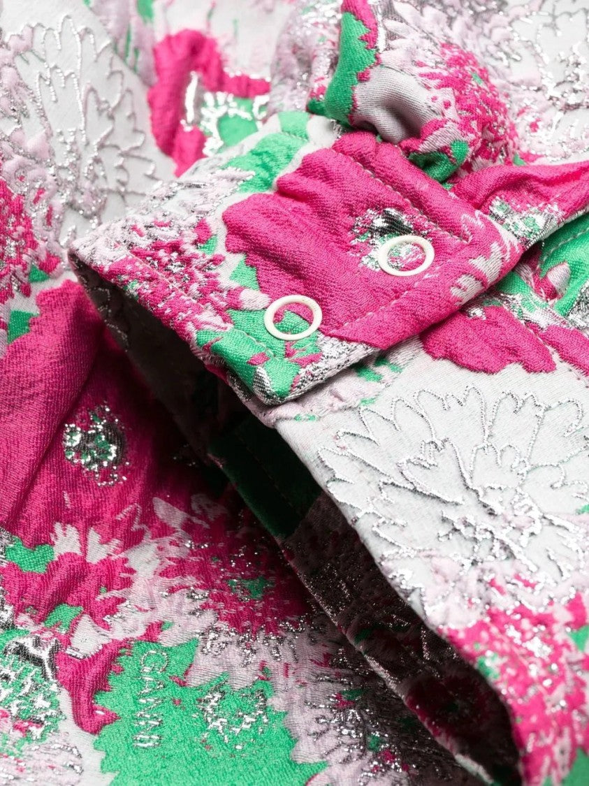 Ganni 3D Jacquard Button Down Dress