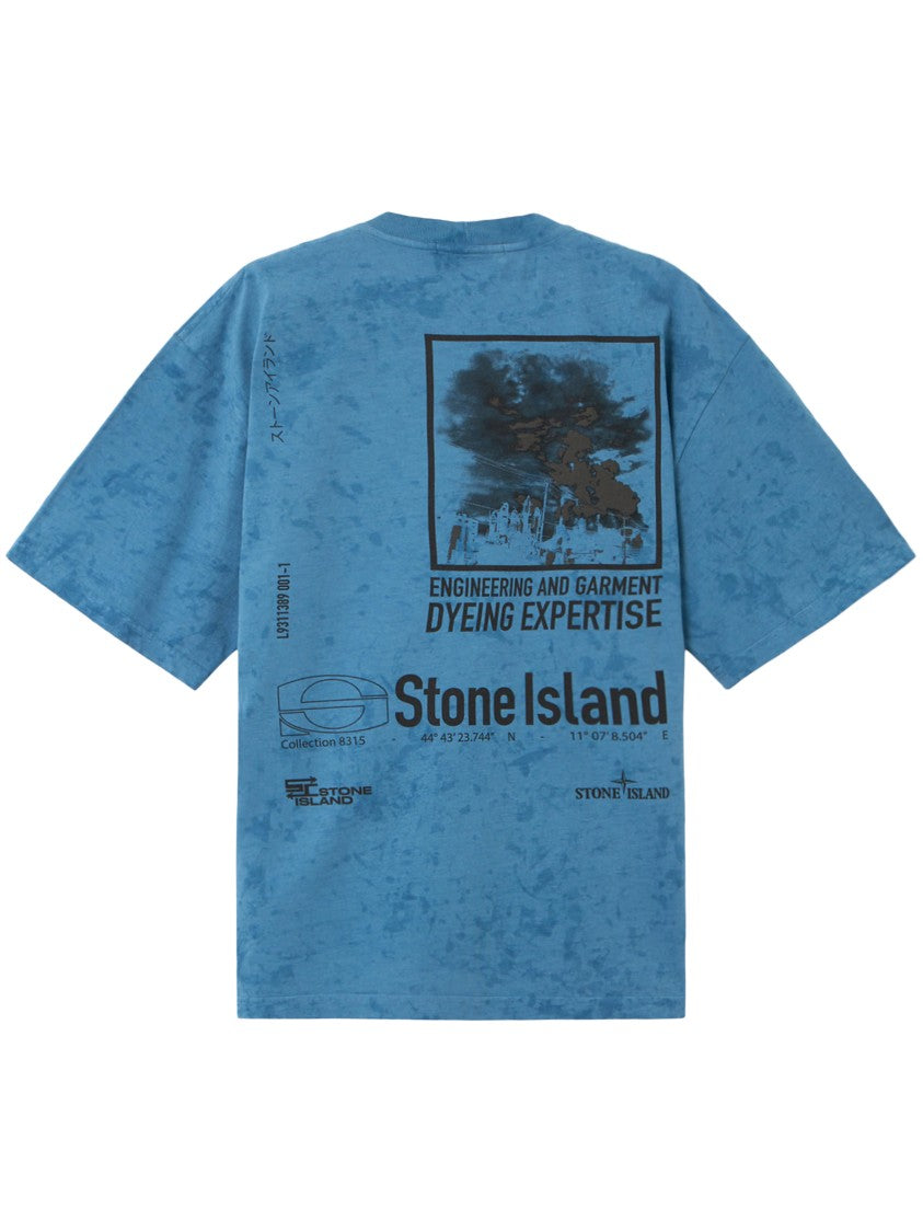Stone Island Relaxed-Fit Printed T-Shirt With Textured Fabric