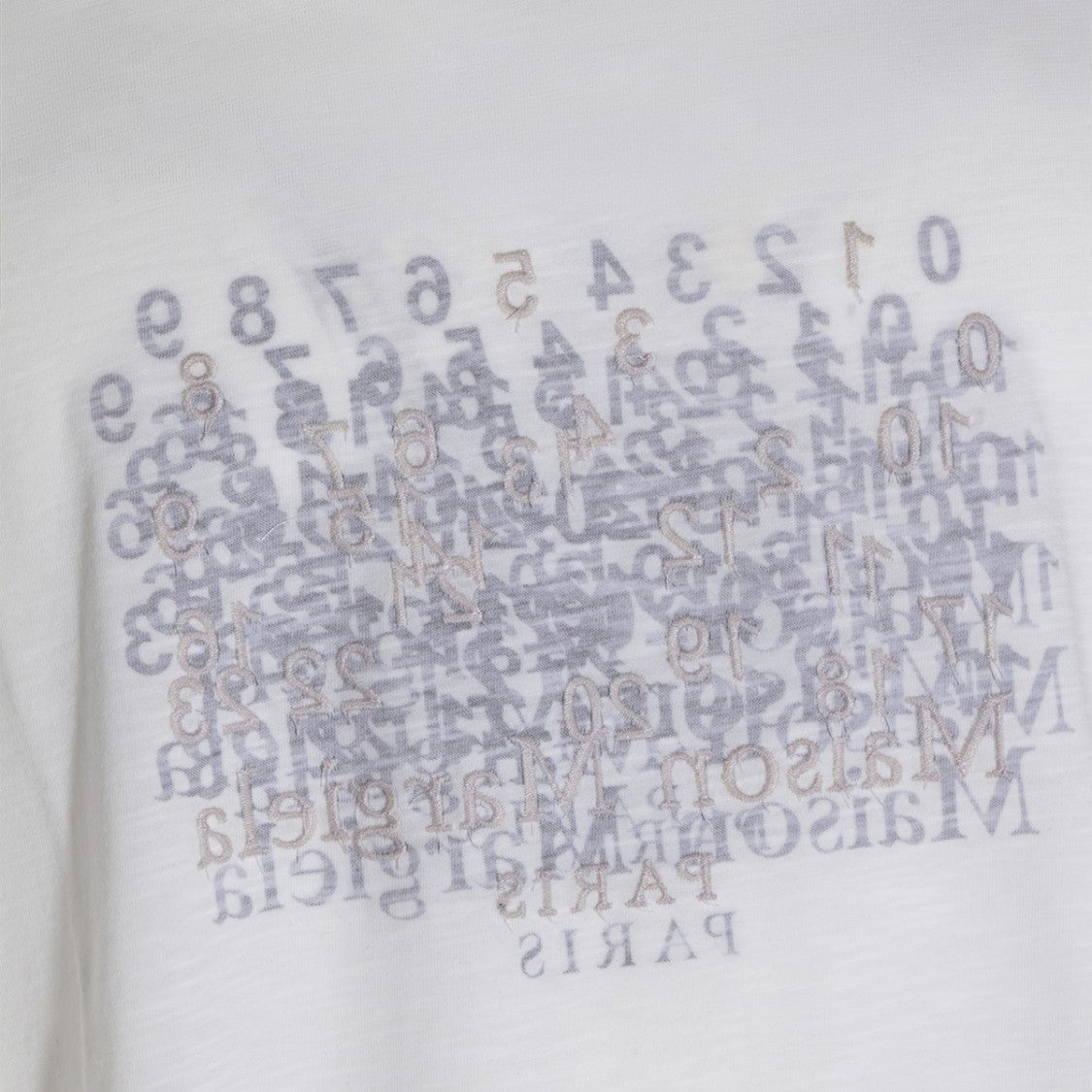 Maison Margiela White Cotton Logo Crew Neck T-Shirt