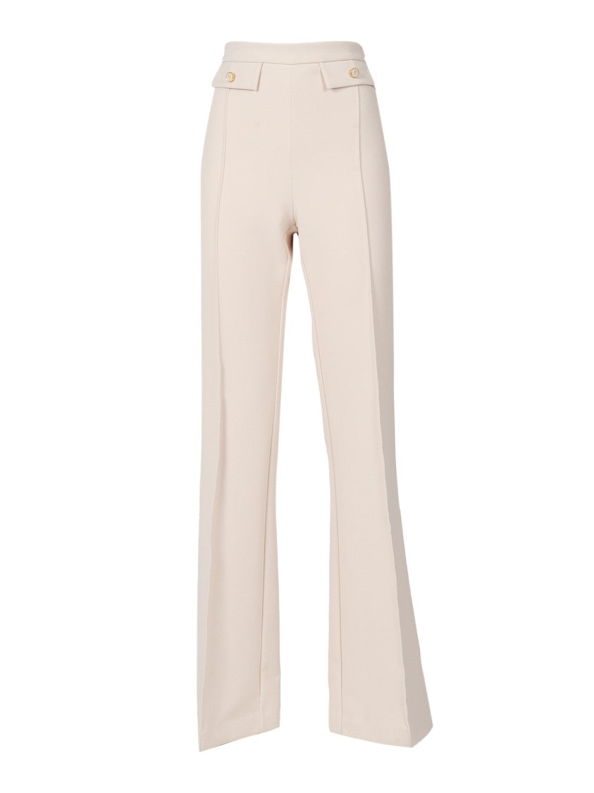 Elisabetta Franchi Flared Tailored Pants With High Waist