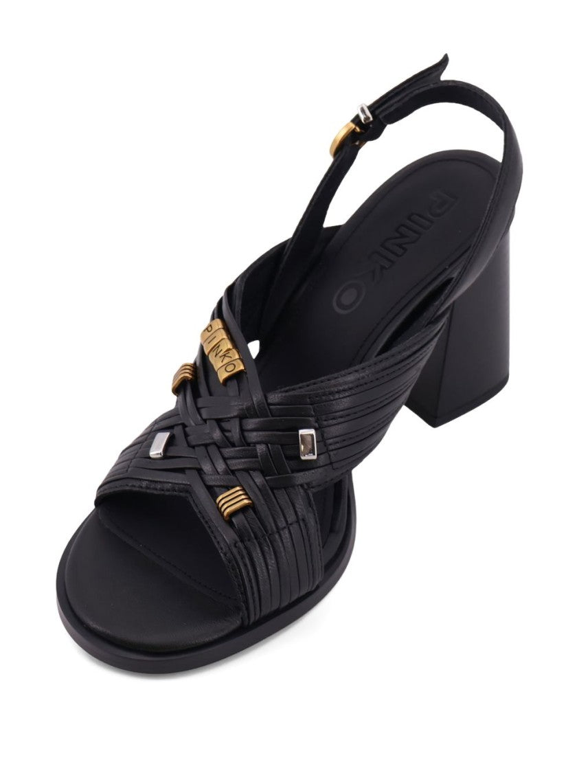 Pinko Open Toe Black Sandals