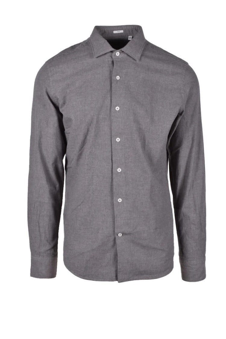 Ognunolasua Grey Heathered Cotton Shirt