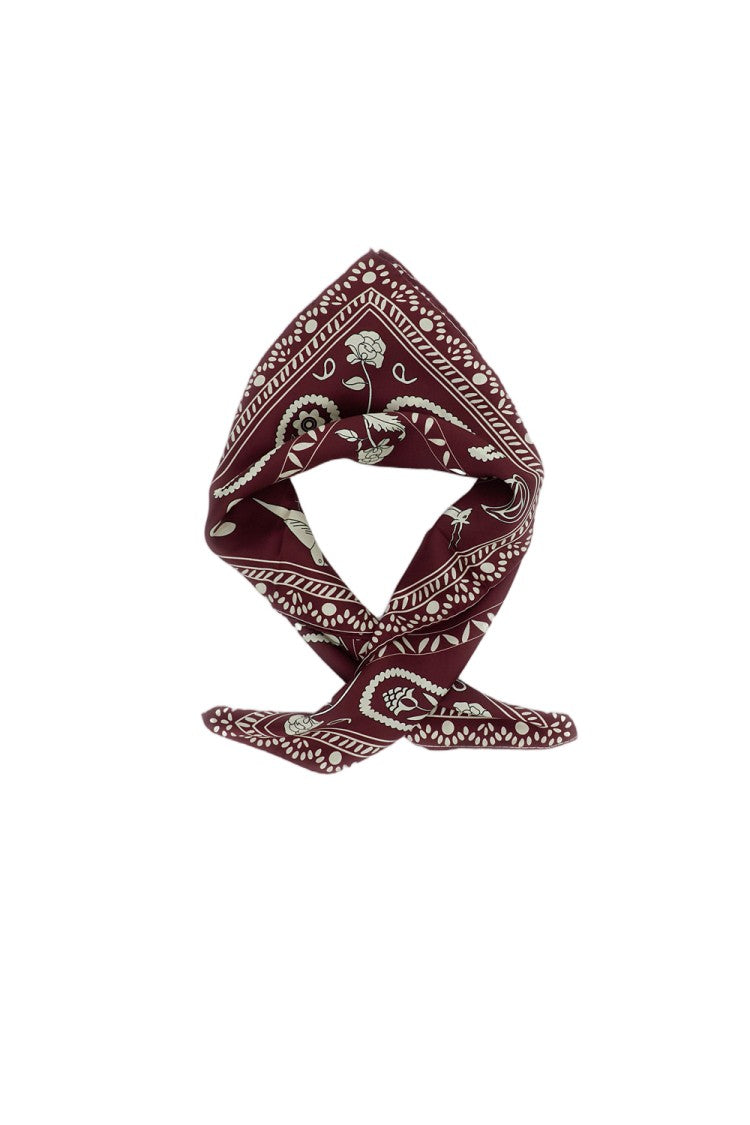 Alberto Biani Double-Sided Graphic Print Silk Foulard