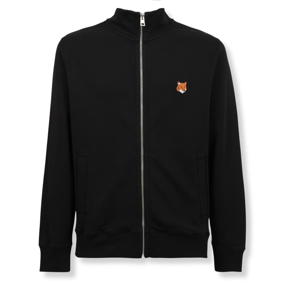 Maison Kitsuné Fox Head Zip-Up Sweatshirt With High Collar