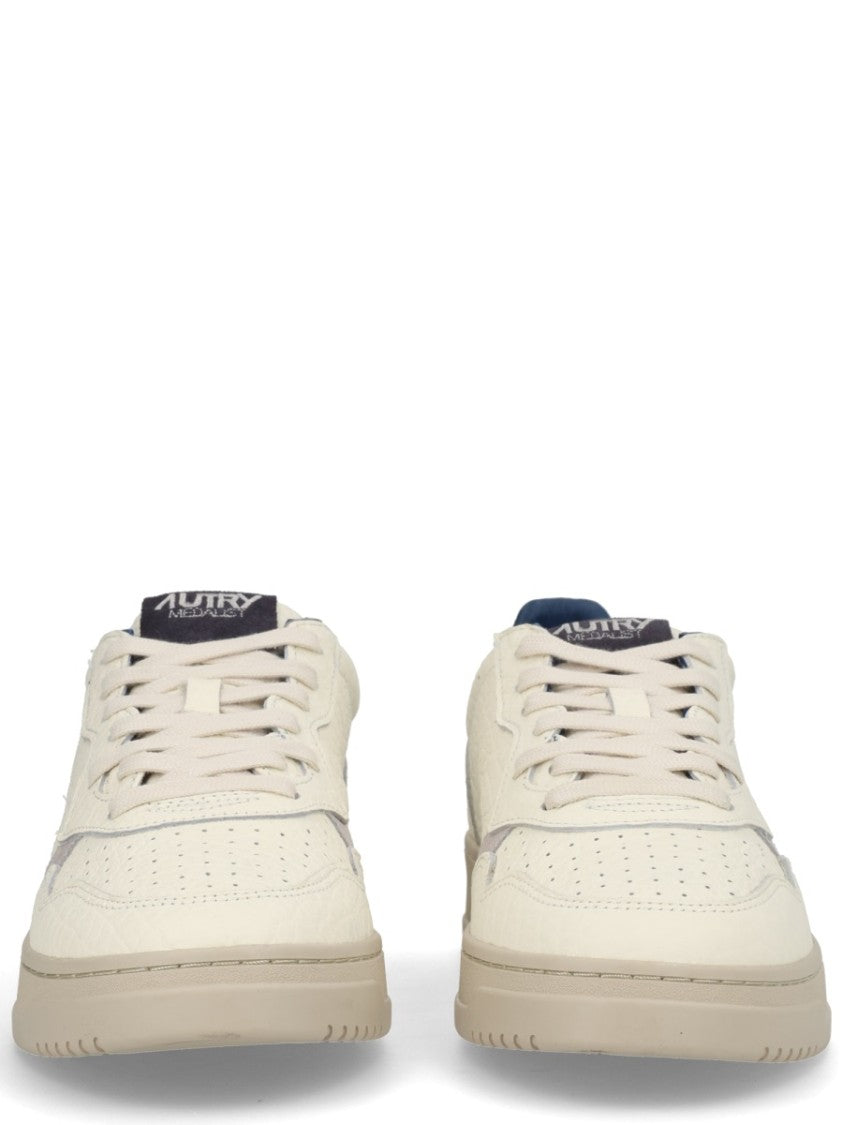Autry Perforated Cow Leather Sporty Sneakers