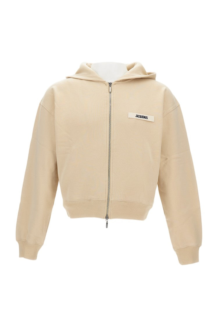 Jacquemus Cropped Zip-Up Hoodie With Ribbed Cuffs And Waist