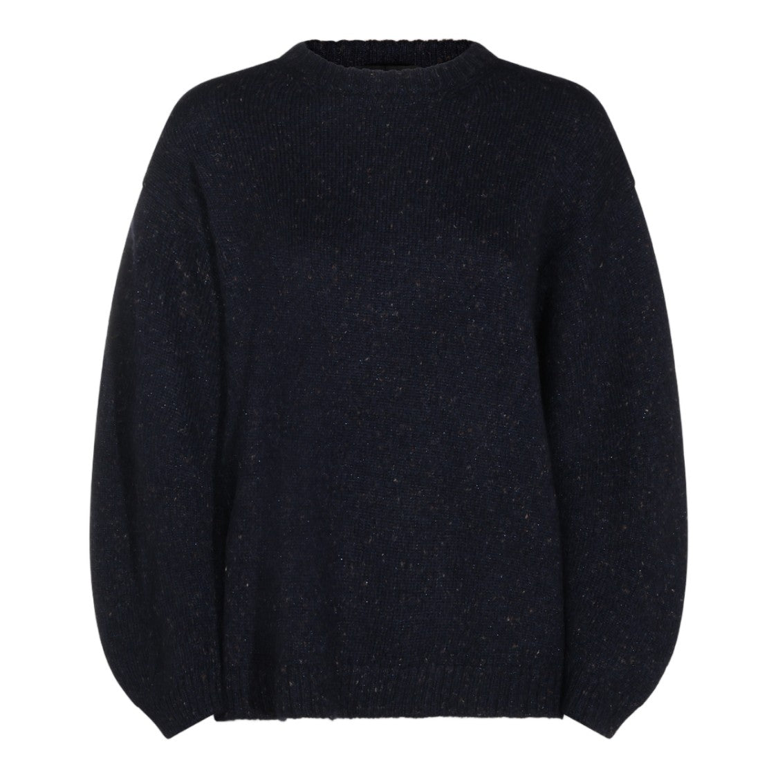 Fabiana Filippi Relaxed Fit Sweater With Balloon Sleeves And Speckled Texture