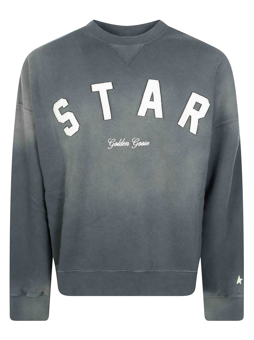 Golden Goose Grey Relaxed-Fit Block-Letter Sweatshirt