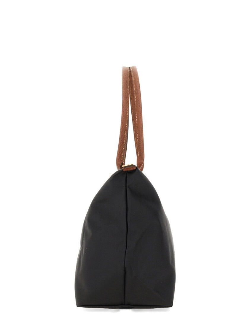 Longchamp Le Pliage Large Leather Handle Tote Bag