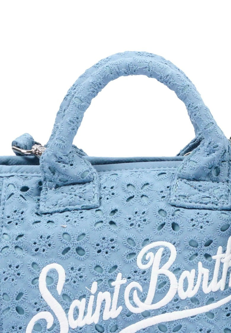 Mc2 Saint Barth Rectangular Handbag With Floral Cut-Out Patterns