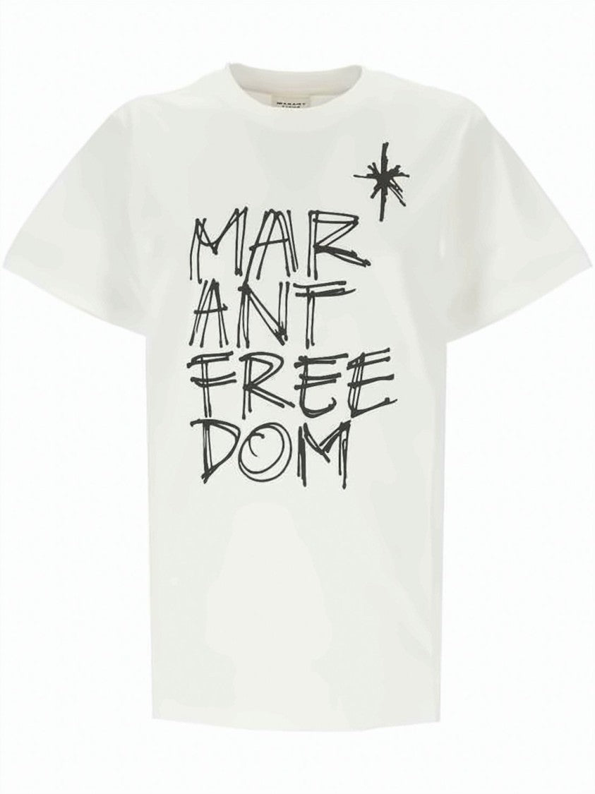 Isabel Marant Short-Sleeved T-Shirt With Bold Graphic Print
