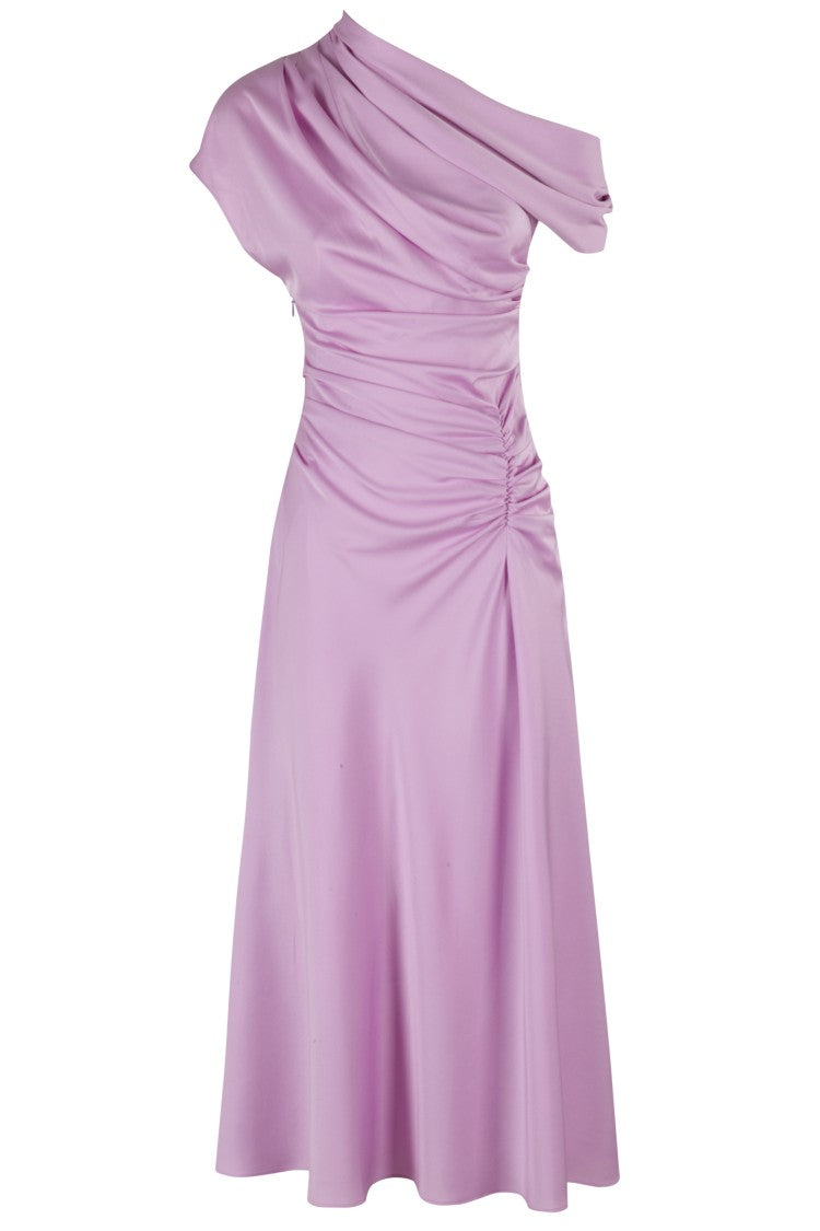 Simkhai Joanna Asymmetrical Shoulder Midi Dress