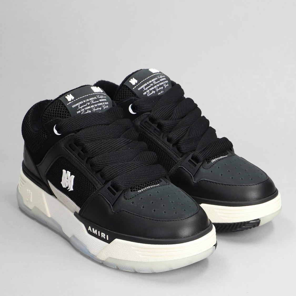 Amiri Low-Top Sneakers With Textured Black Upper