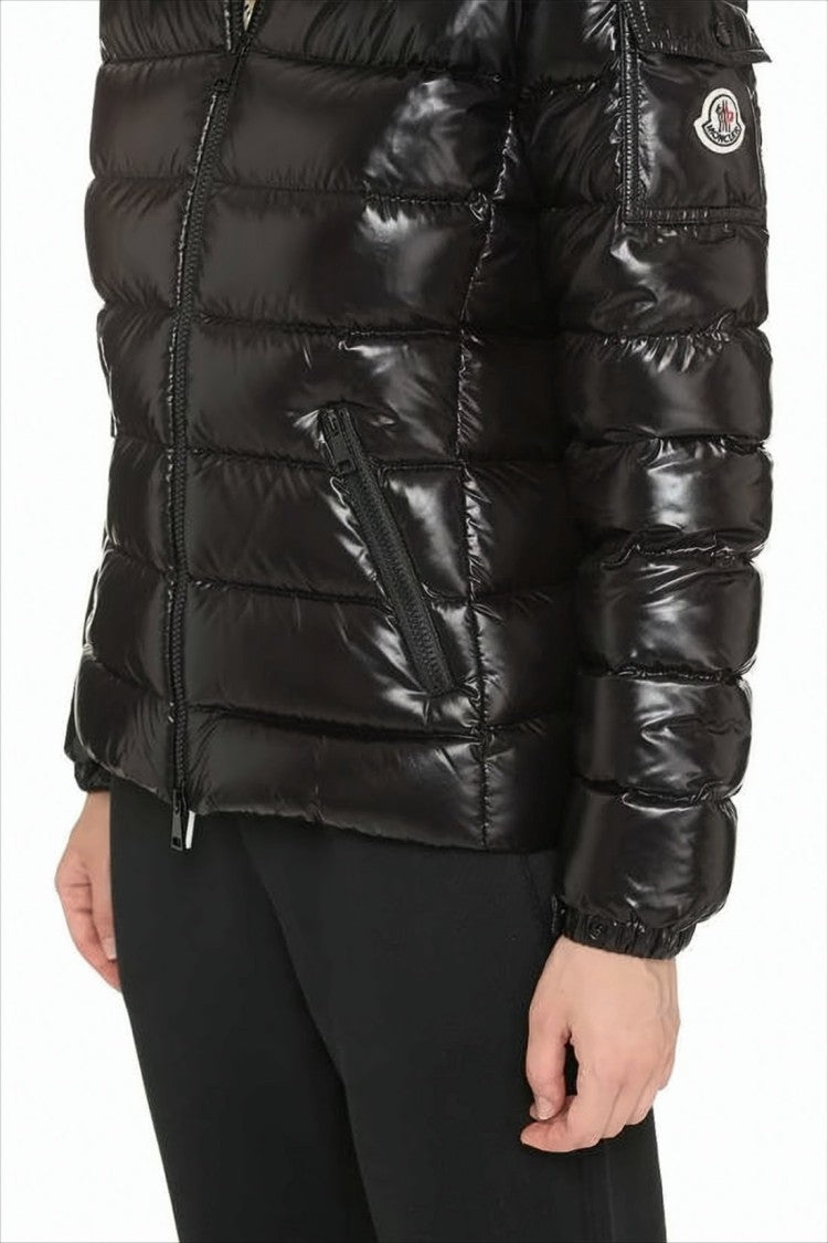 Moncler Quilted Black Down Jacket With Fitted Silhouette