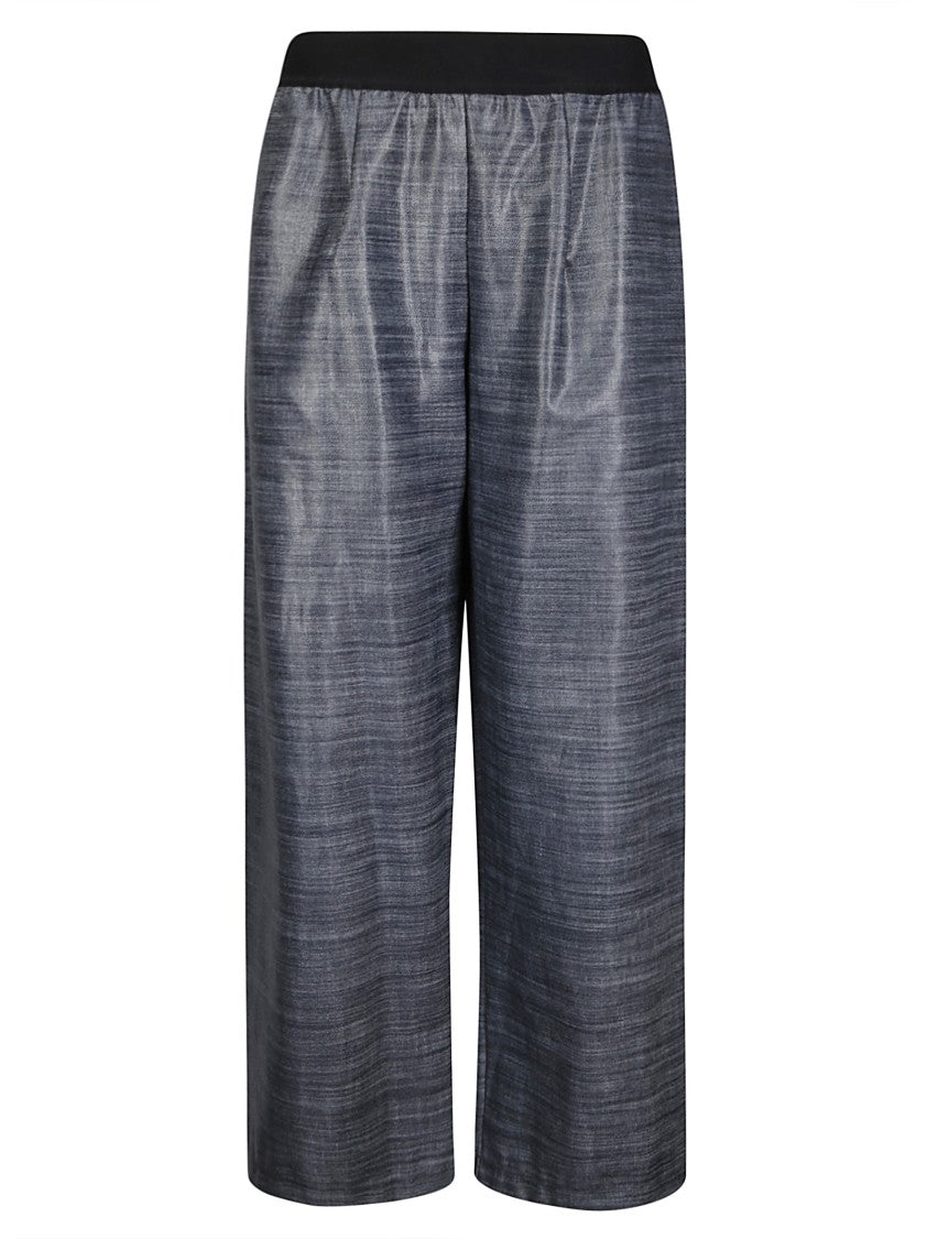 Maria Calderara Trousers With Contrasting Elastic Waist