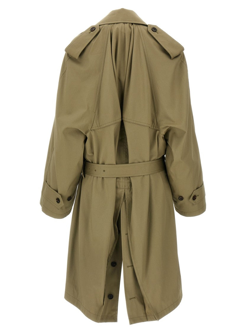 Balenciaga 'Draped Neck' Trench Coat
