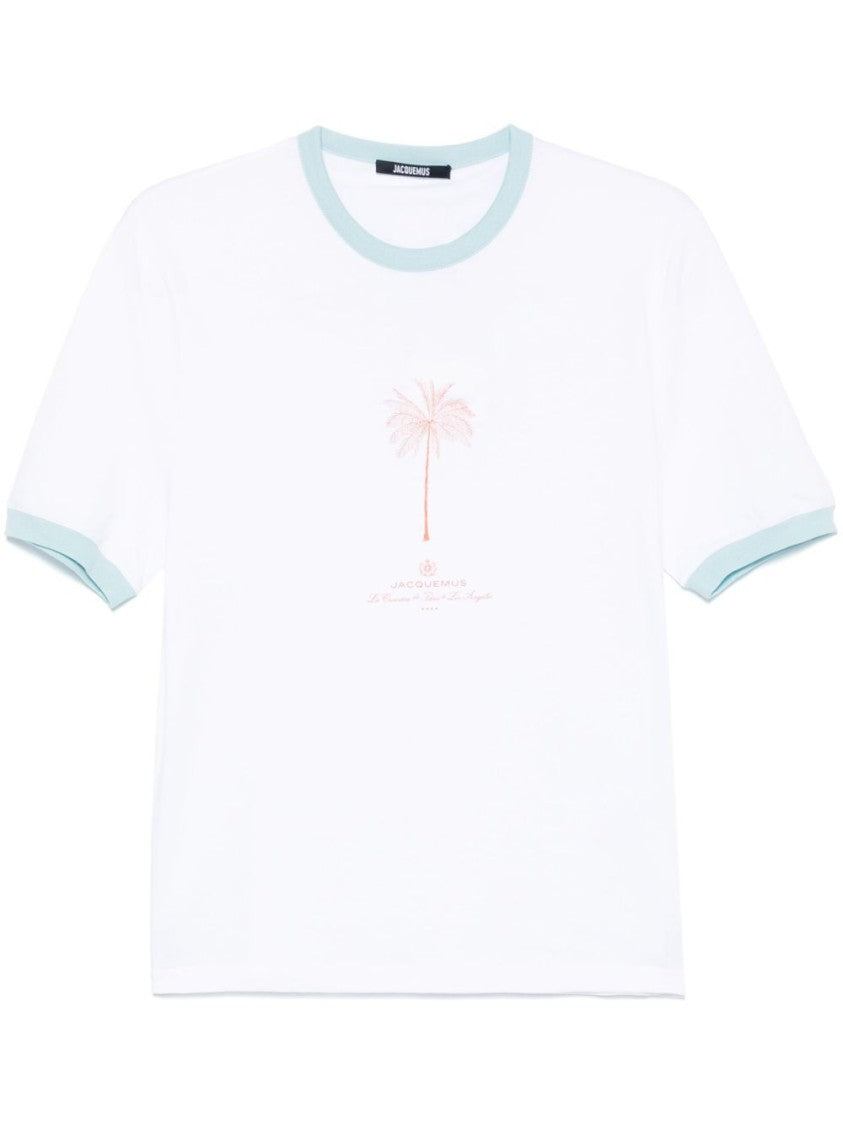 Jacquemus White T-Shirt With Logo Print