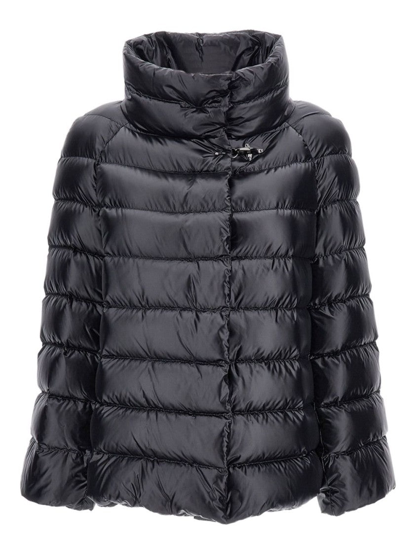 Fay Glossy Quilted Down Coat With Structured Collar
