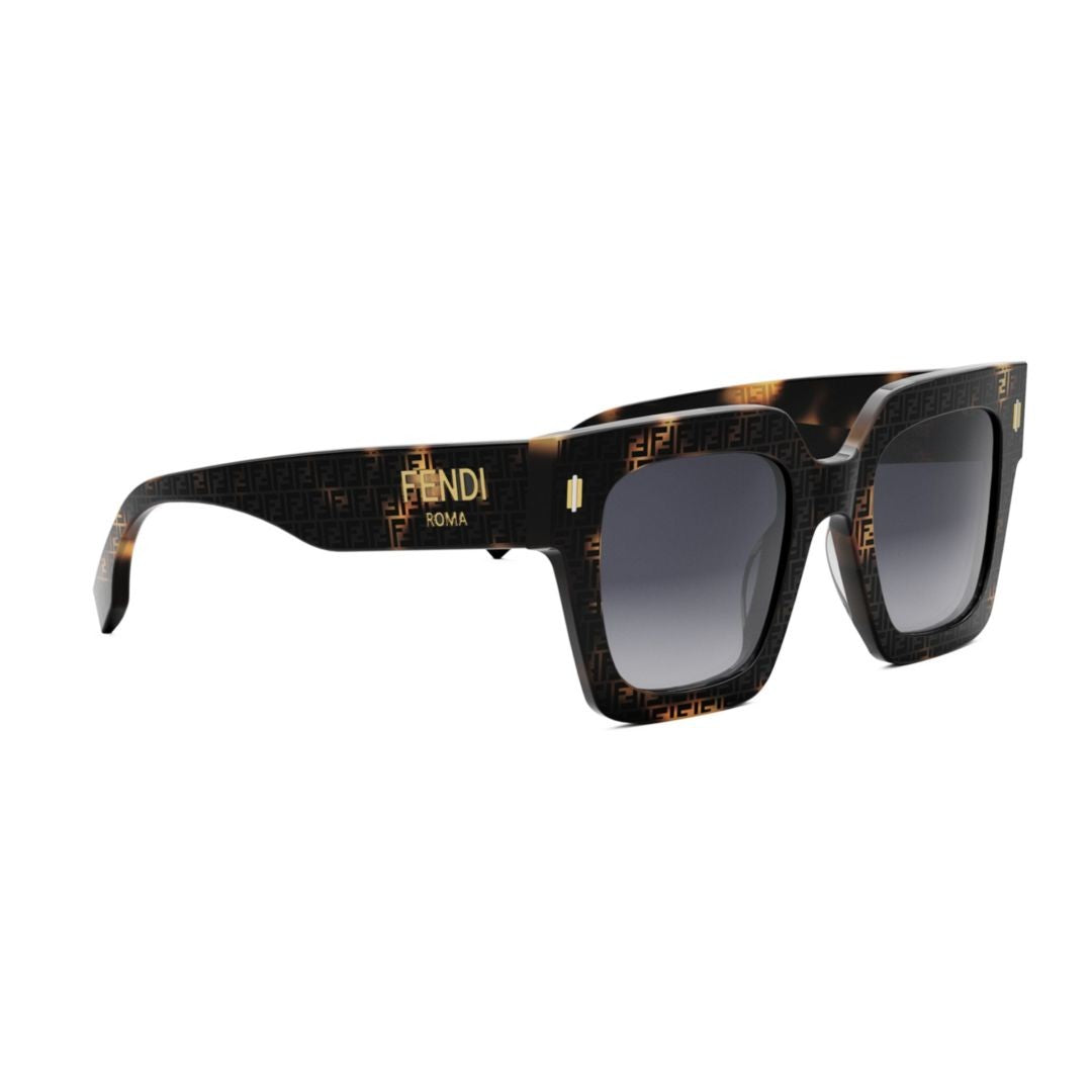 Fendi Oversized Tortoiseshell Sunglasses With Monogram Accents