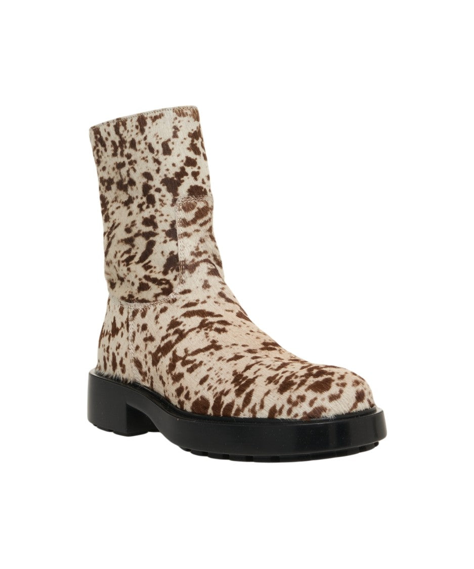 Copenaghen Copenhagen Ankle Boots With Unique Animal Print