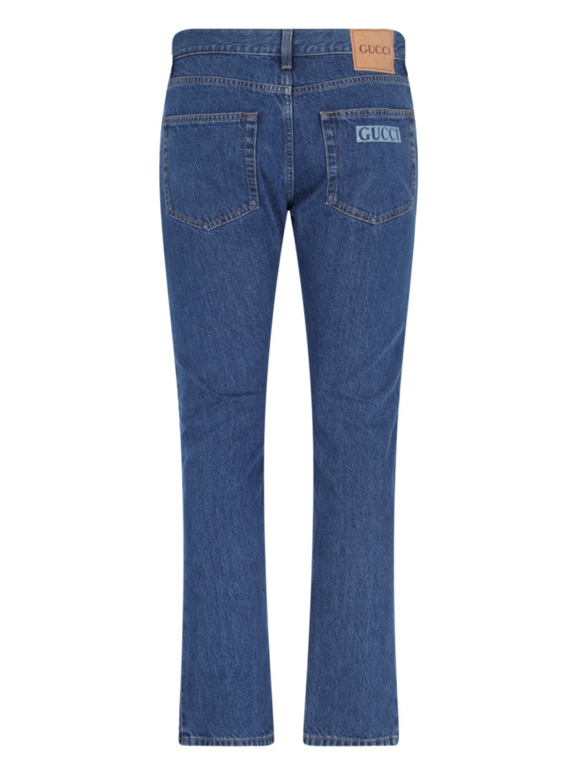 Gucci Medium-Rise Blue Jeans