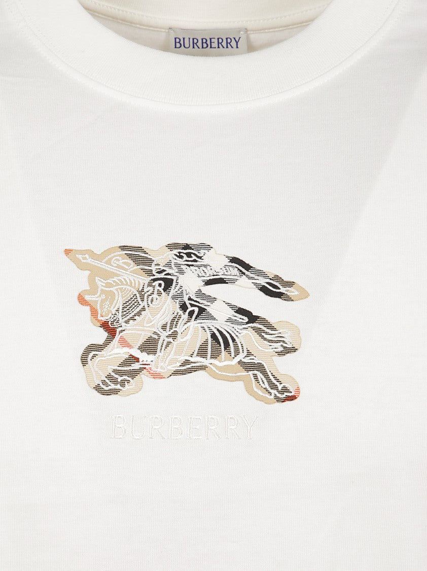 Burberry Cotton T-Shirt With Equestrian Knight Patch