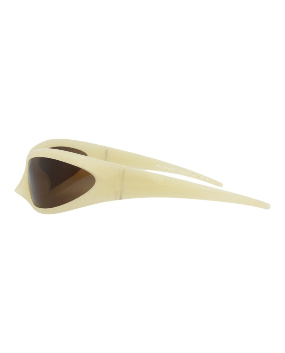 Balenciaga Shield-Frame Bio Injection Sunglasses With Saddle Nose Bridge