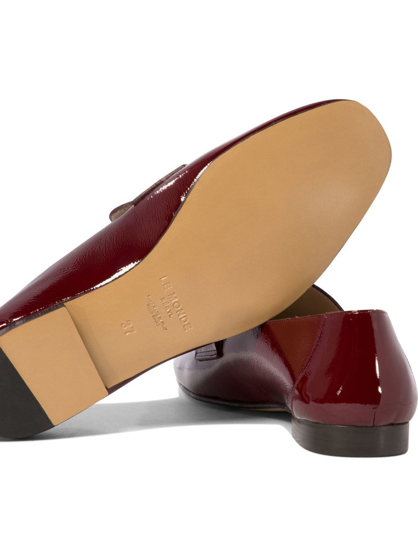 Le Monde Béryl Bordeaux Patent Leather Loafers