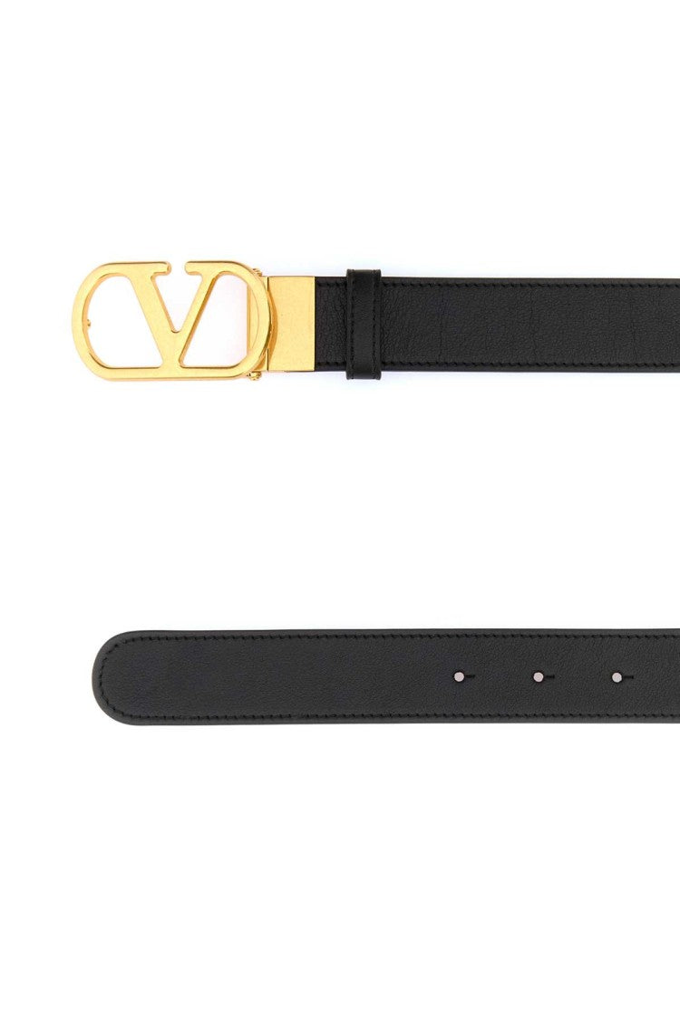 Valentino Garavani Black Leather Belt