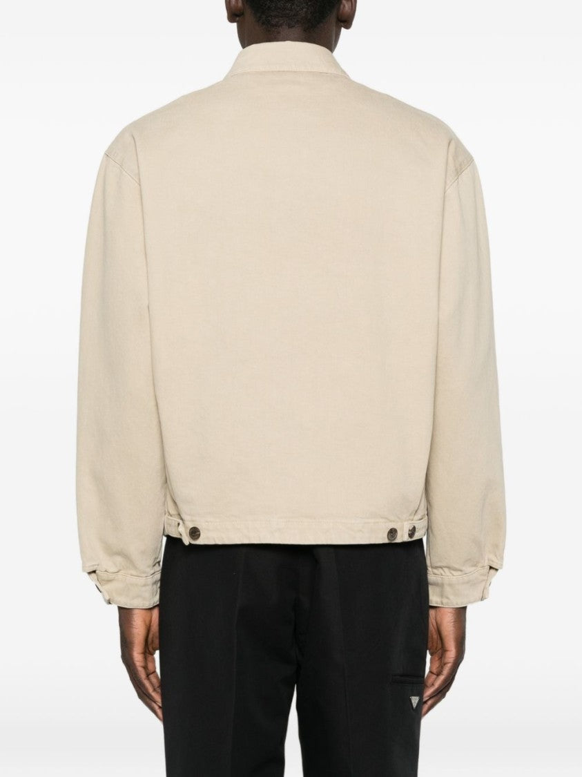 Prada Beige Zip-Up Tailored Jacket