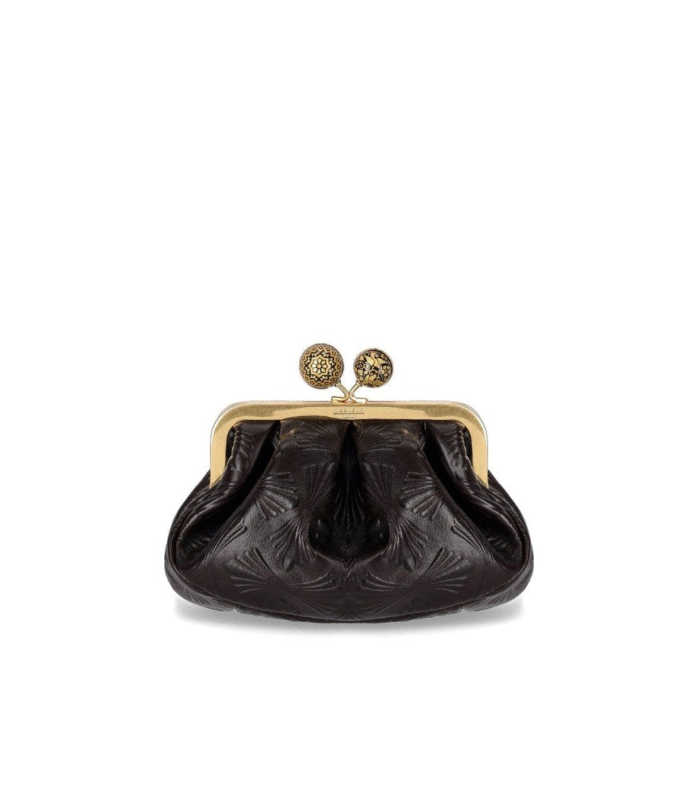 Max Mara Pasticcino Spanish Heritage Small Brown Clutch