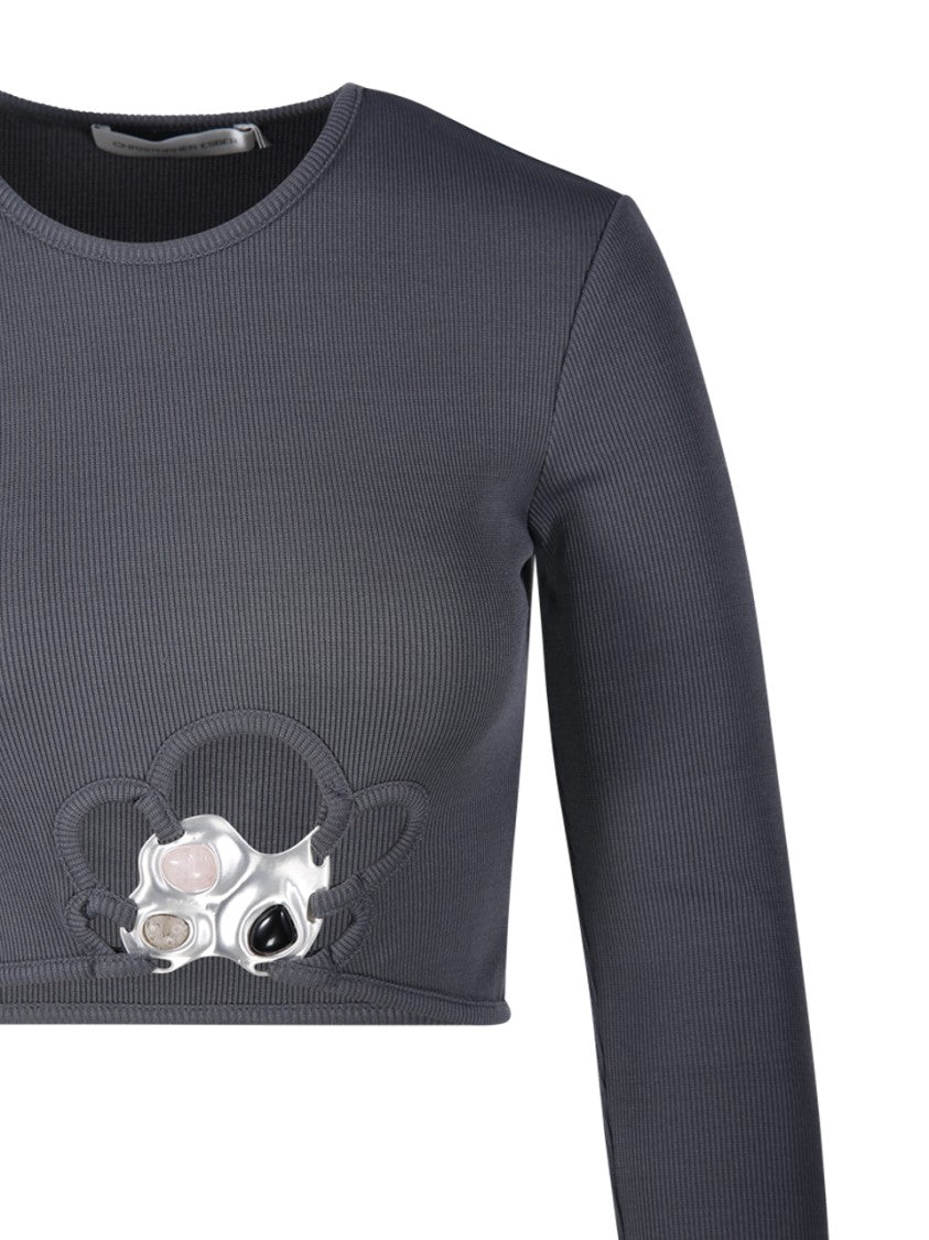 Christopher Esber Trio Stone Cropped Top