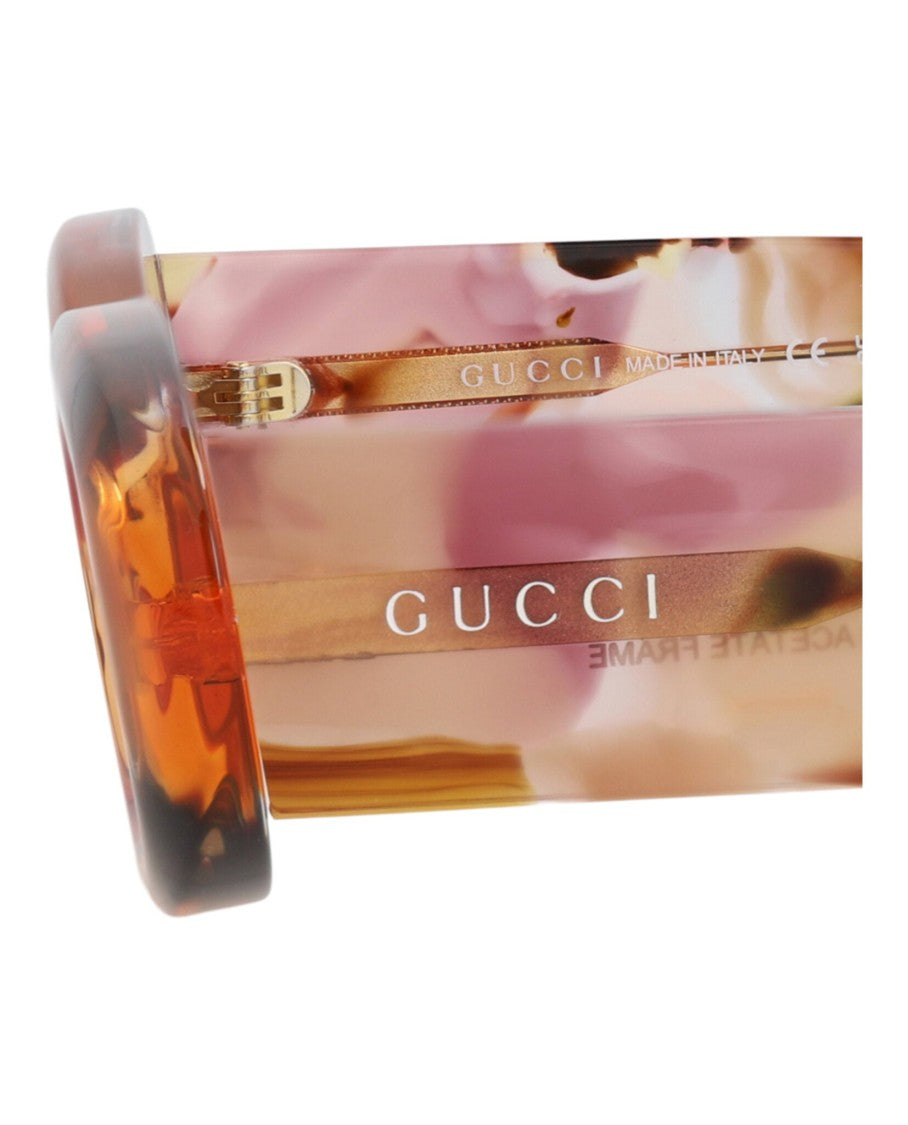 Gucci Round-Frame Recycled Acetate Sunglasses With Tortoiseshell Pattern