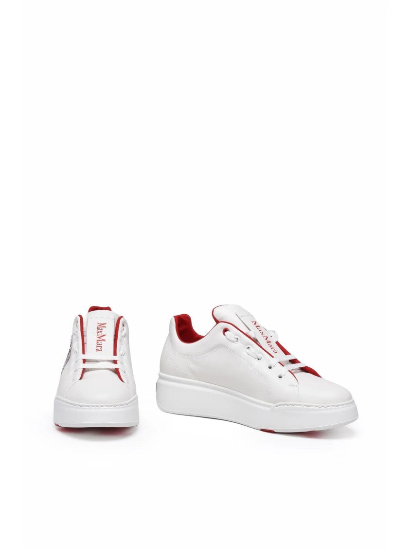 Max Mara White Leather Maxi Cny Sneakers