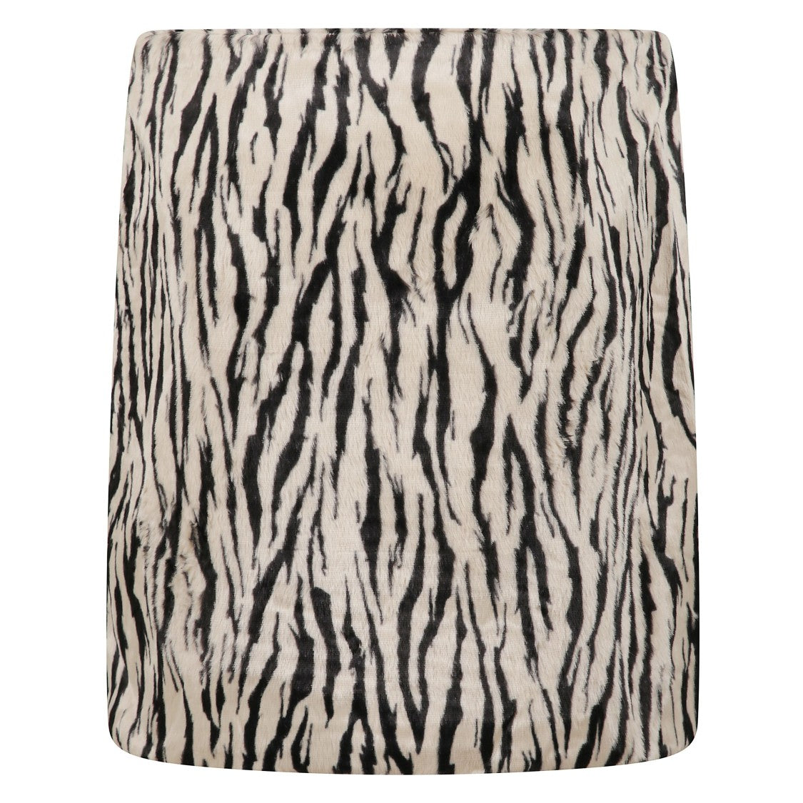 Rotate Zebra-Print Faux Fur Skirt