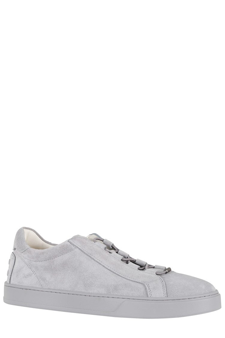 Tod's Gray Elastic Box 04L Suede Sneakers